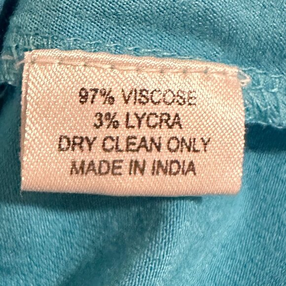 Tunique Embroidered Chiffon Tunic Top Women's Size S Blue Bell Sleeves Boho Chic - Picture 11 of 15